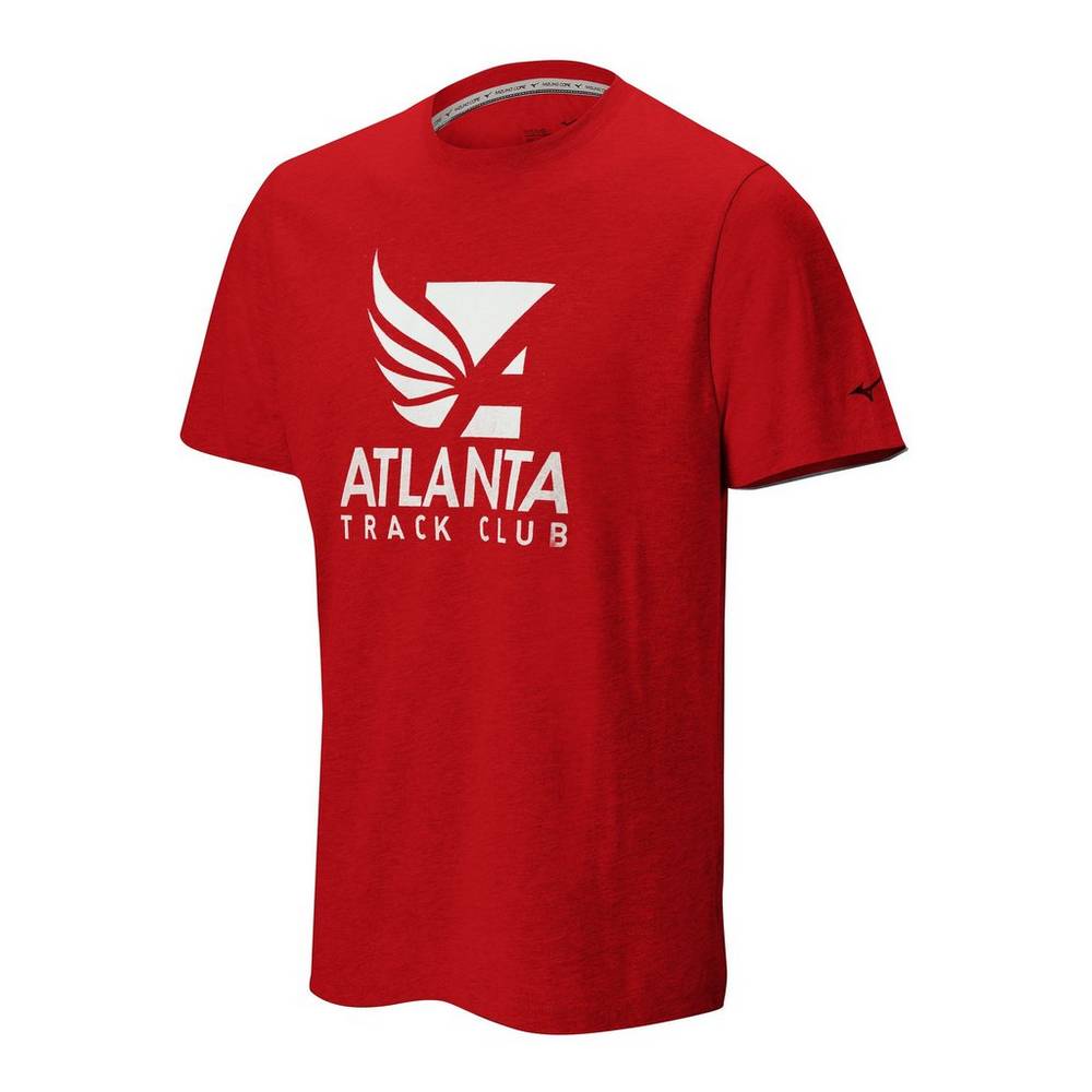 Camiseta Mizuno Atlanta Track Club Sport - Homem - Vermelhas - OHPAC3471